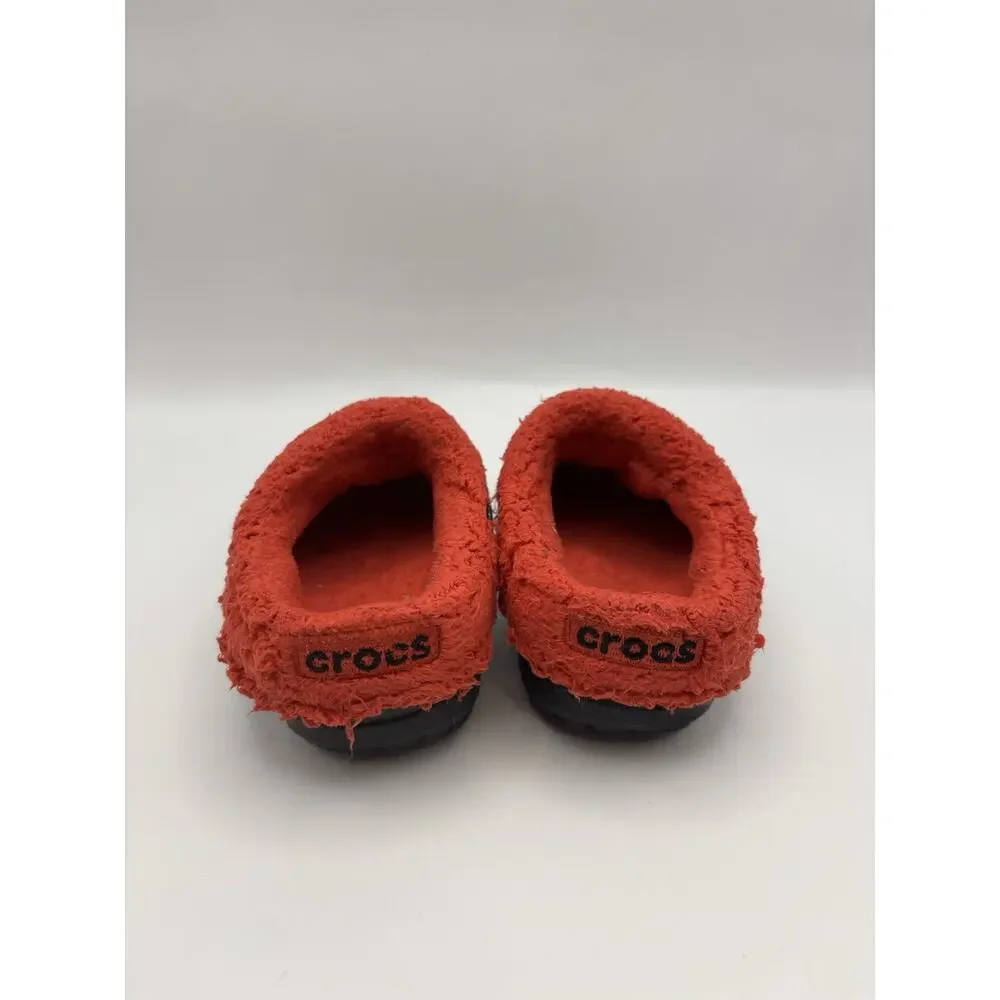 Crocs Disney Mickey Mouse Black And Red Fuzzy Clogs Kids Size 6 Or 7 C